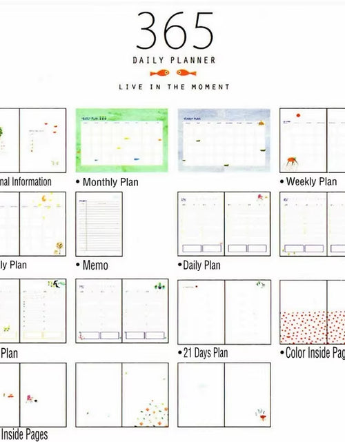 Load image into Gallery viewer, 2025 Cute Solid Color Magnetic Buckle Design 365 Day Weekly Plan Diary Planner Notebooks A6 Journal School Supplies Stationery
