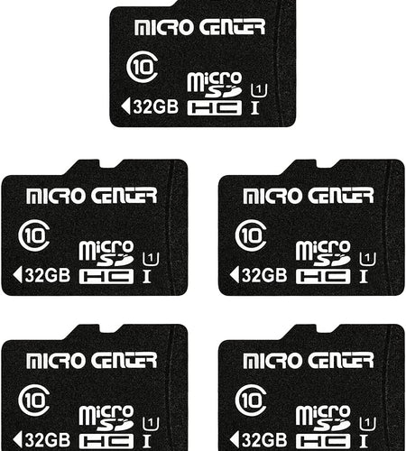 32GB Class 10 Micro SDHC Flash Memory Card with Adapter for Mobile Device Storage Phone, Tablet, Drone & Full HD Video Recording - 80Mb/S UHS-I, C10, U1 (5 Pack)