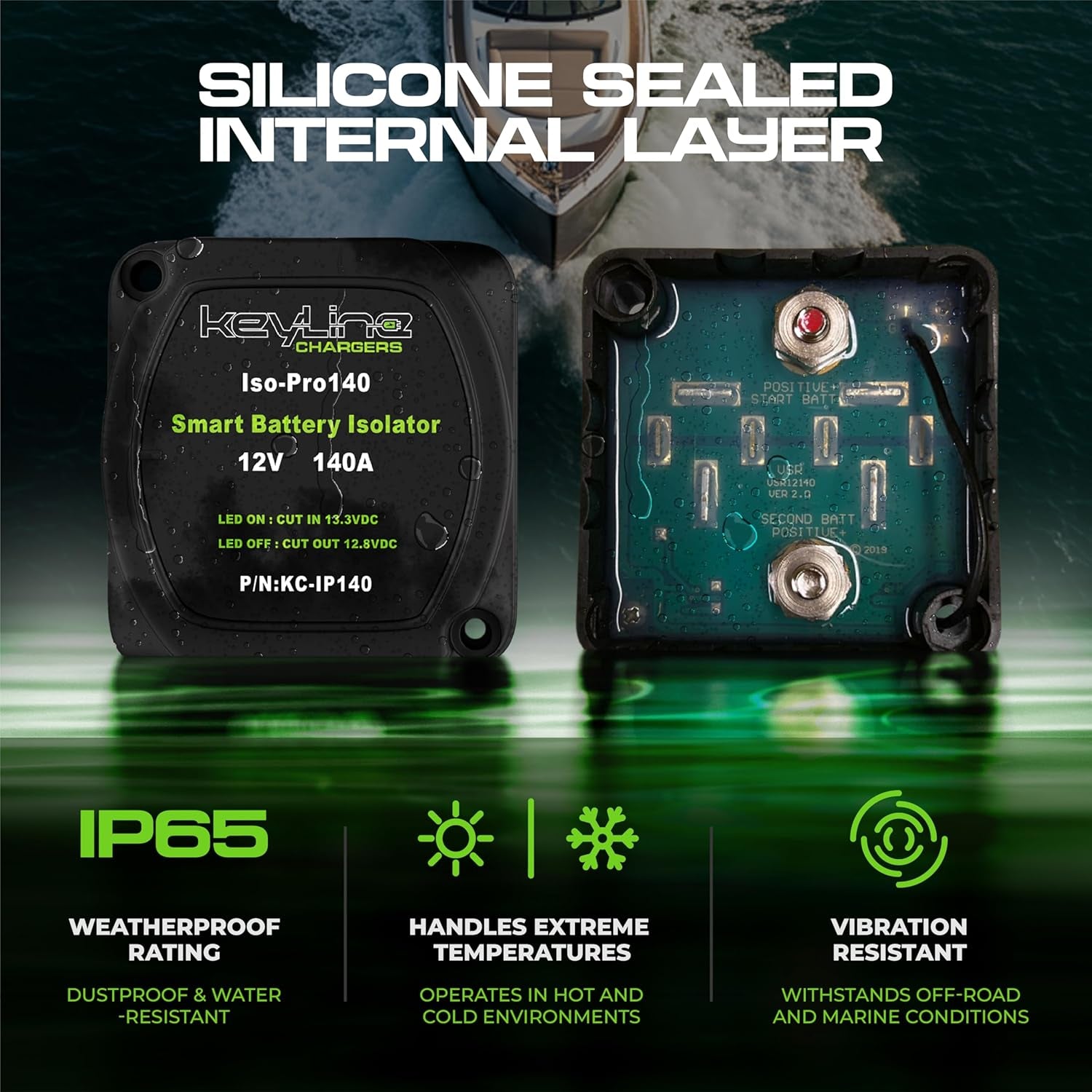 Dual Battery Isolator Kit, 140Amp Battery Isolator 12V Kit, Battery Disconnect Switch 12V | Cars, RV, UTV, ATV, Marine Battery Switch by