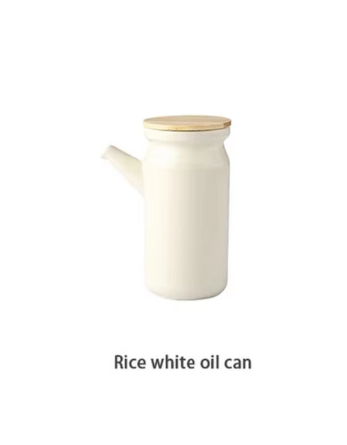 Load image into Gallery viewer, Ceramic Spice Rack Salt Shaker and Pepper Shaker Oil Bottle Set Kitchen Household Supplies for Spices Storage Jar with Cover
