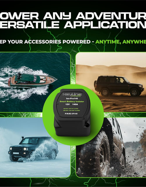 Load image into Gallery viewer, Dual Battery Isolator Kit, 140Amp Battery Isolator 12V Kit, Battery Disconnect Switch 12V | Cars, RV, UTV, ATV, Marine Battery Switch by
