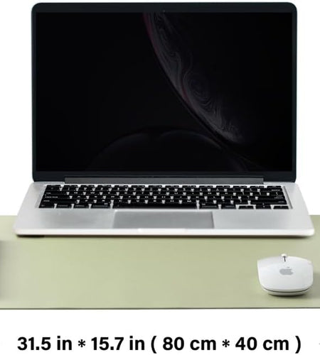 Cork Desk Mat - Dual-Sided Desk Pad for Office and Home - Desk Organization and Accessories - Ideal for Large Mouse Pad and Desk Mats on Top of Desks(Light Green,80Cmx 40Cm)