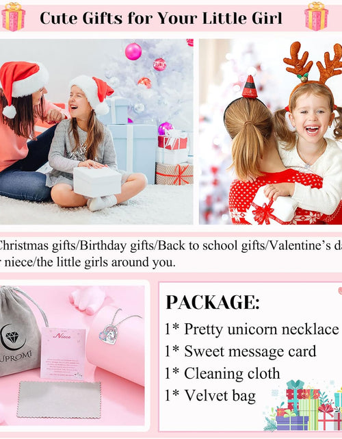 Load image into Gallery viewer, To My Daughter/Granddaughter/Niece/Girl Unicorn Necklace, Birthday Mothers Day Gifts for Little Girls
