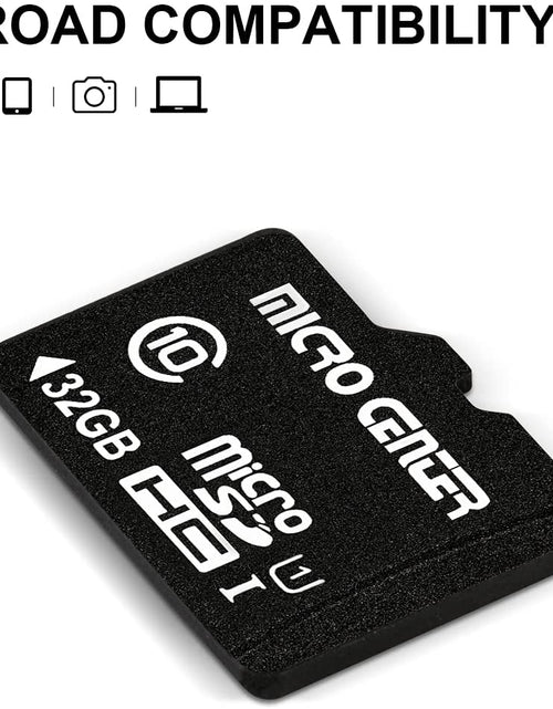 Load image into Gallery viewer, 32GB Class 10 Micro SDHC Flash Memory Card with Adapter for Mobile Device Storage Phone, Tablet, Drone &amp; Full HD Video Recording - 80Mb/S UHS-I, C10, U1 (5 Pack)
