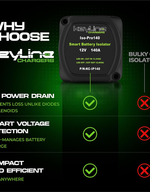 Load image into Gallery viewer, Dual Battery Isolator Kit, 140Amp Battery Isolator 12V Kit, Battery Disconnect Switch 12V | Cars, RV, UTV, ATV, Marine Battery Switch by
