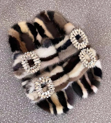 Winter Fur Slippers Women 2024 Flat Real Fur Mink Slippers Warm Soft Indoor Women Fur Slippers Luxury Designer Female Shoes