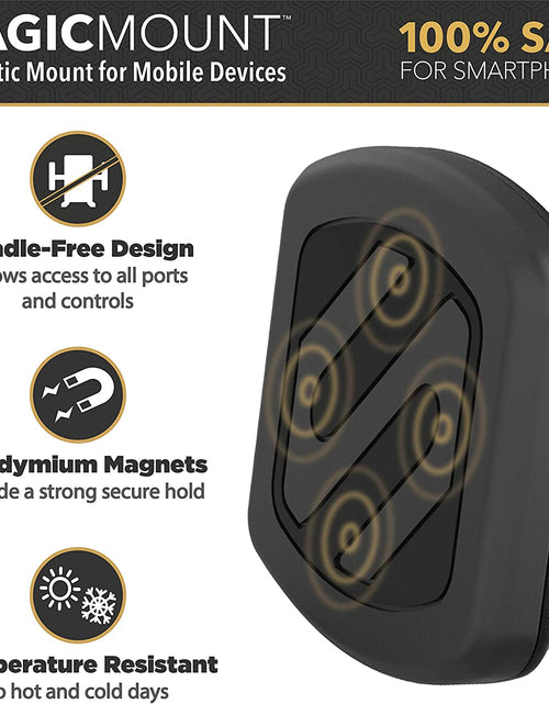 Load image into Gallery viewer, MWSM2PK-UB Magicmount Magnetic Car Phone Holder Mount with Suction Cup - 360 Degree Adjustable Head, Universal with All Devices - Suction Mount - Pack of 2
