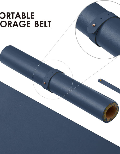 Load image into Gallery viewer, Cork Desk Mat - Dual-Sided Desk Pad for Office and Home - Desk Organization and Accessories - Ideal for Large Mouse Pad and Desk Mats on Top of Desks(Dark Blue,90Cmx 43Cm)
