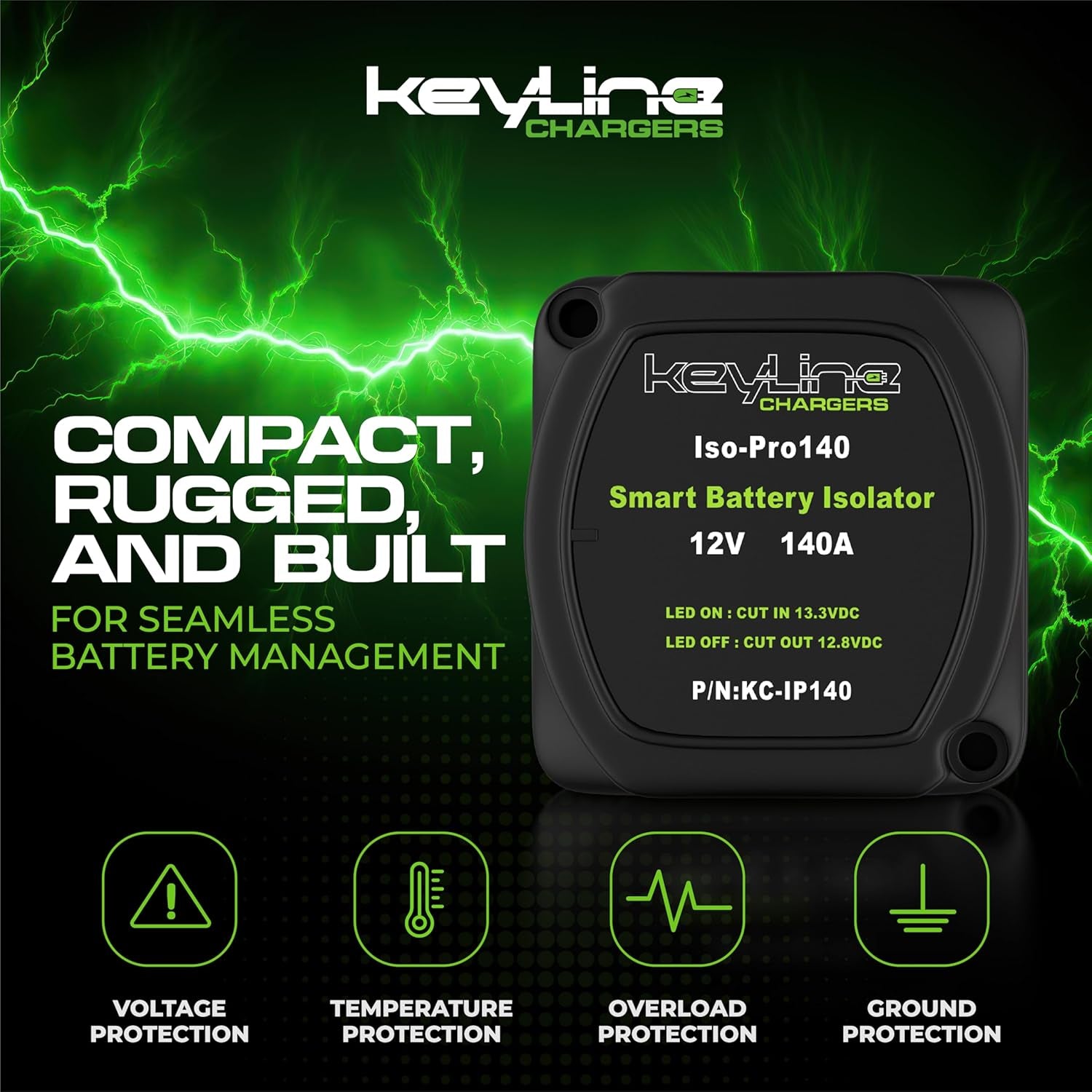 Dual Battery Isolator Kit, 140Amp Battery Isolator 12V Kit, Battery Disconnect Switch 12V | Cars, RV, UTV, ATV, Marine Battery Switch by