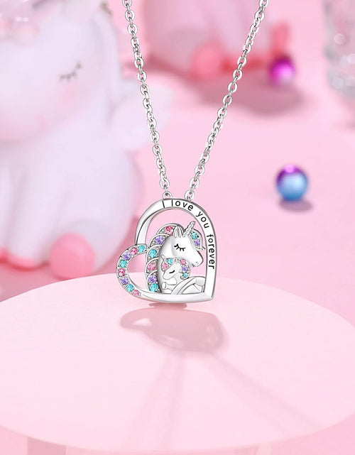 Load image into Gallery viewer, To My Daughter/Granddaughter/Niece/Girl Unicorn Necklace, Birthday Mothers Day Gifts for Little Girls
