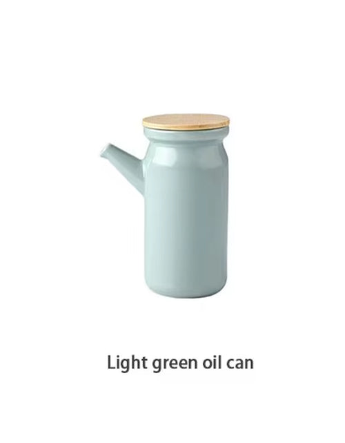 Load image into Gallery viewer, Ceramic Spice Rack Salt Shaker and Pepper Shaker Oil Bottle Set Kitchen Household Supplies for Spices Storage Jar with Cover
