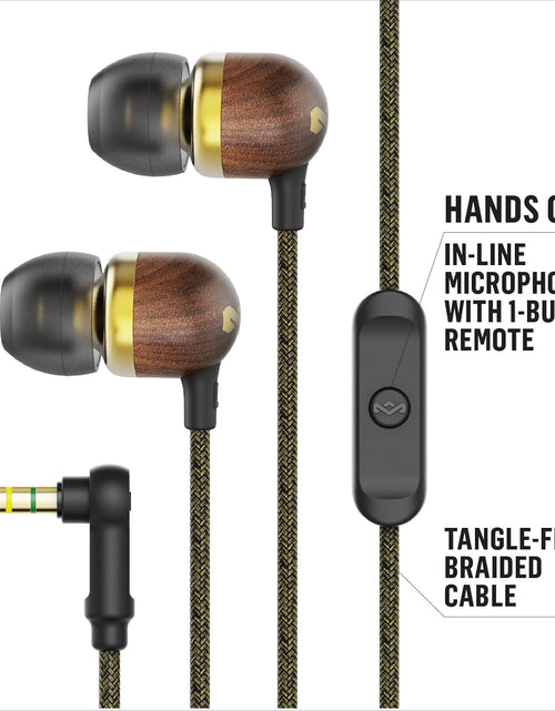 Load image into Gallery viewer, Smile Jamaica Wired: Wired Earphones with Microphone, Noise Isolating Design, and Sustainable Materials, Brass
